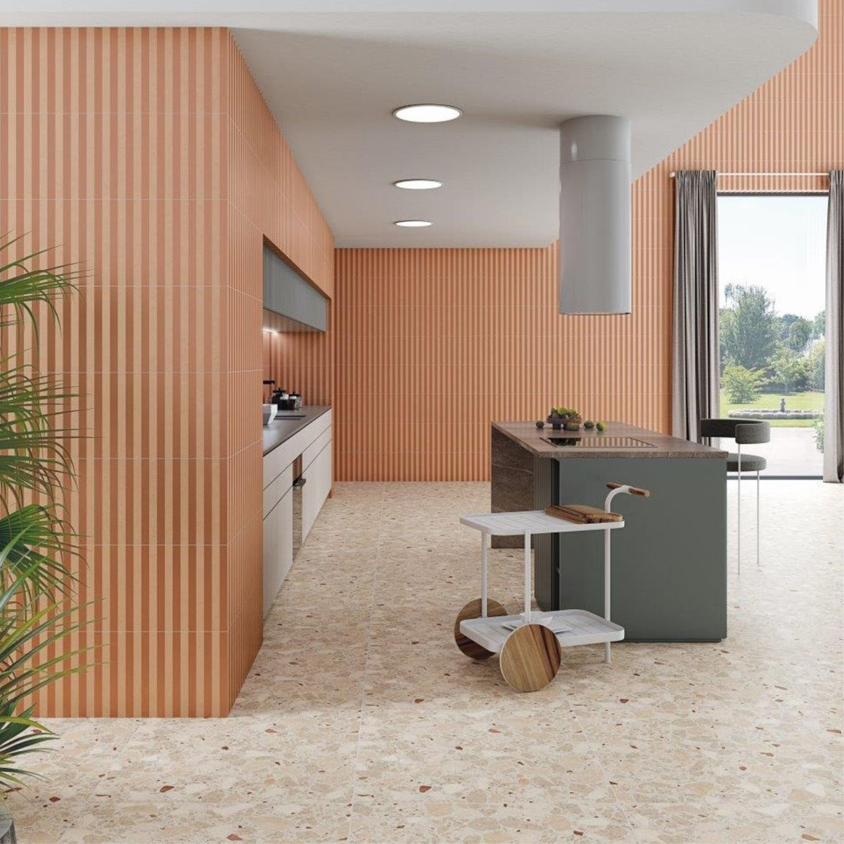 Vives Monaco Beige Terrazzo Effect Porcelain Tile 80x80cm Matt