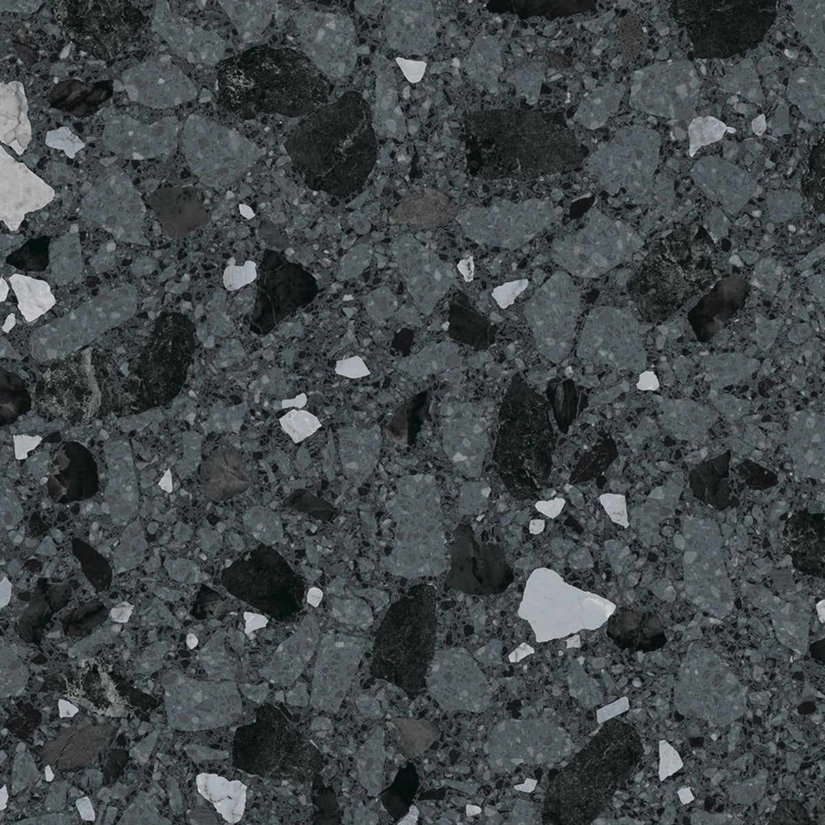 Vives Monaco Negro Terrazzo Effect Porcelain Tile 80x80cm Matt