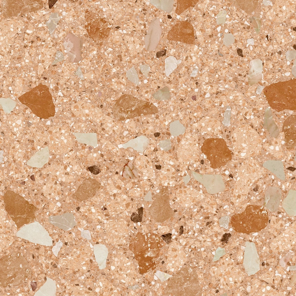 Vives Monaco Rojizo Terrazzo Effect Porcelain Tile 80x80cm Matt