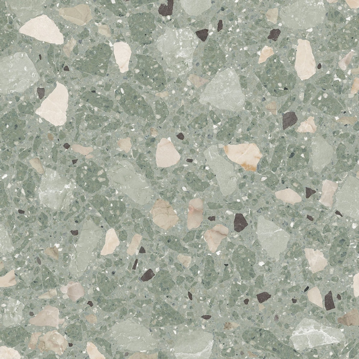 Vives Monaco Verde Terrazzo Effect Porcelain Tile 80x80cm Matt