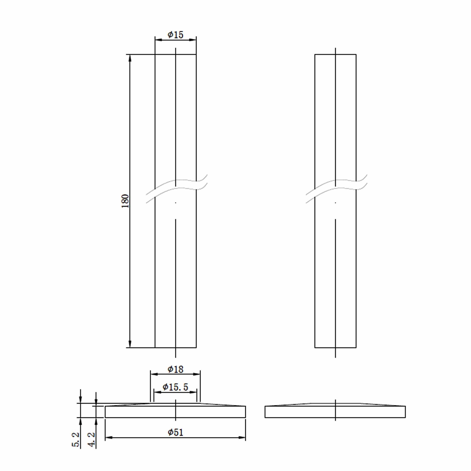 water carrying pipe kit 15mm dimensions