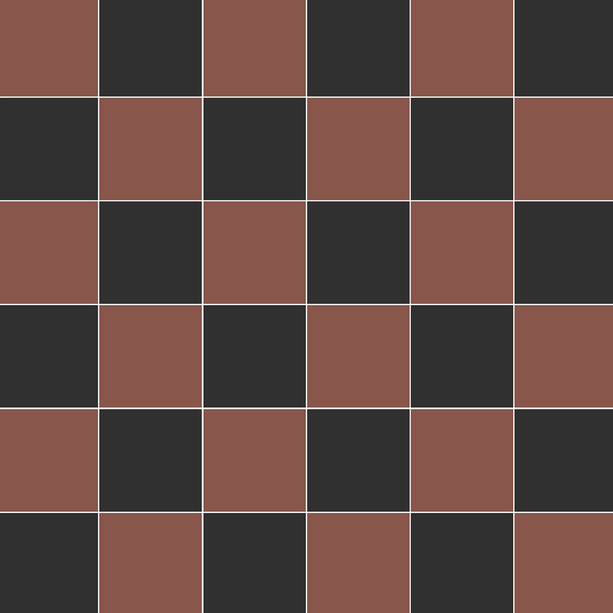 Classic Victorian Klinker and black Porcelain Tile 10x10cm Matt checkboard pattern