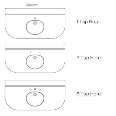 Burlington 1340 Floor Standing Curved Vanity Unit With Worktop & Inset Basin Deluxe Bathrooms Ireland