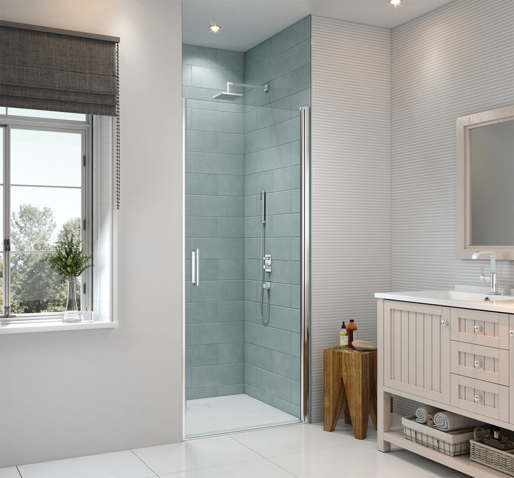 Merlyn 8 Series Frameless Pivot Shower Door In Recess