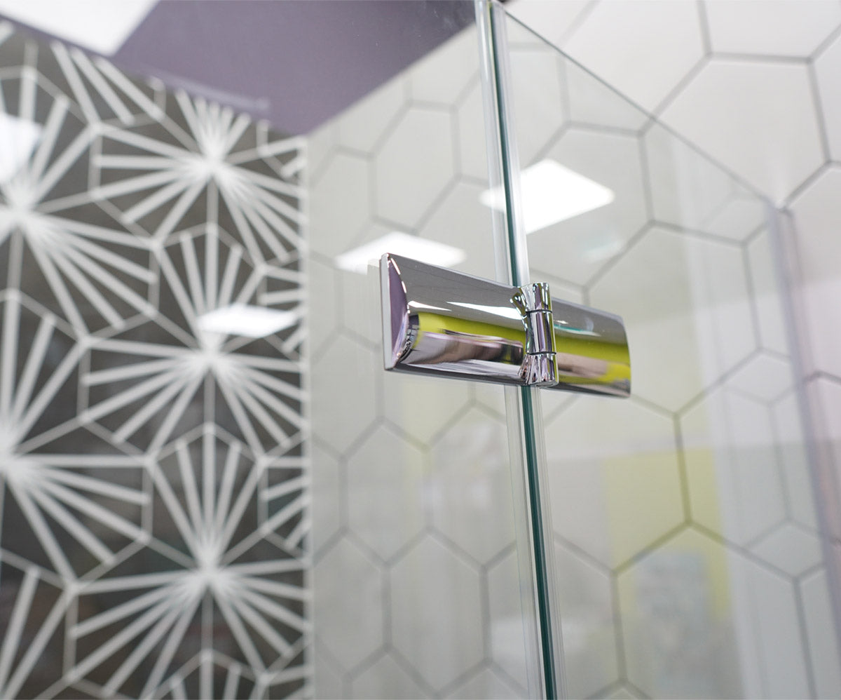 Merlyn 8 Series Frameless Hinged Bi-Fold Shower Door With Side Panel