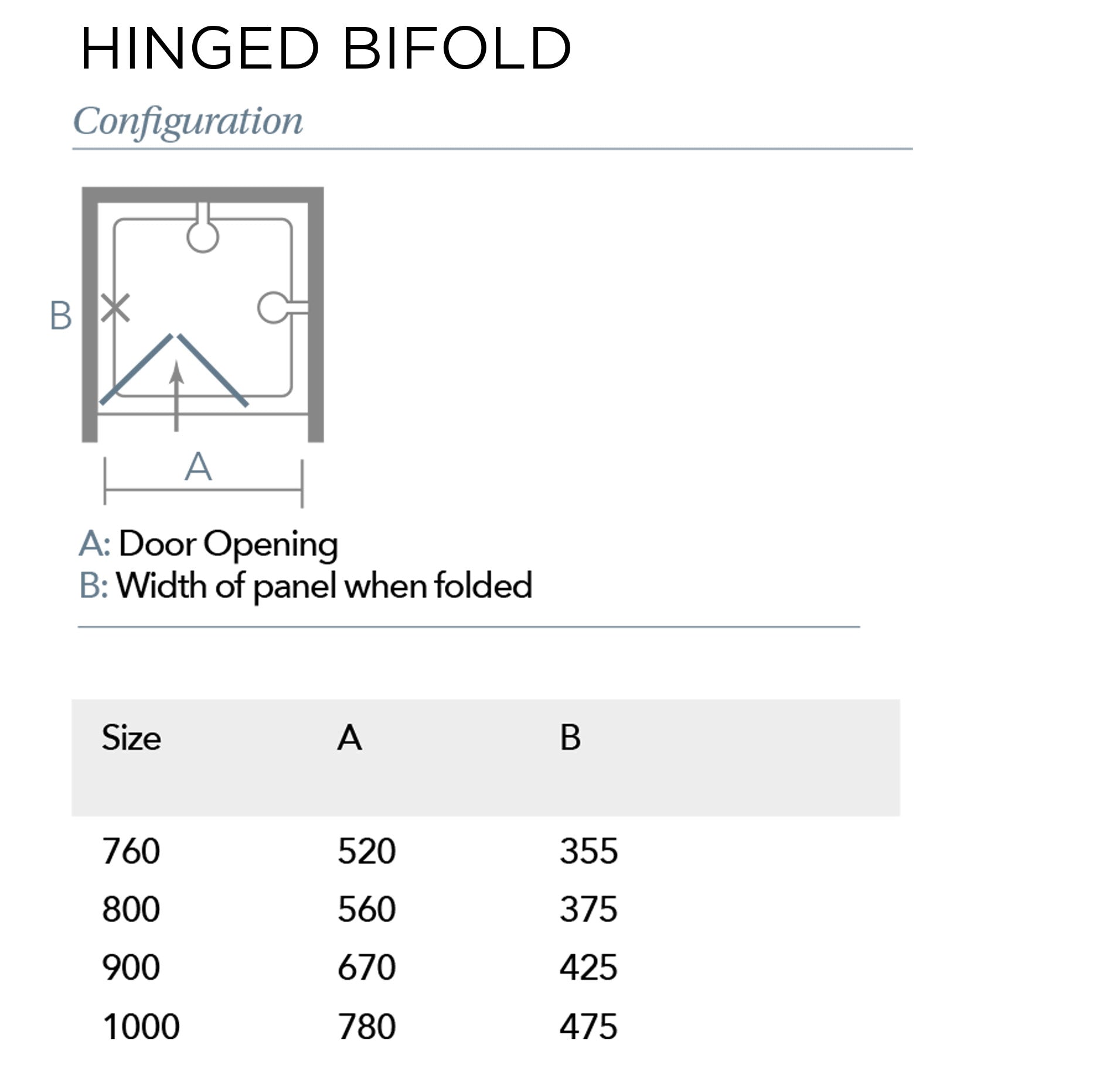 Merlyn 8 Series Frameless Hinged Bi-Fold Shower Door With Side Panel