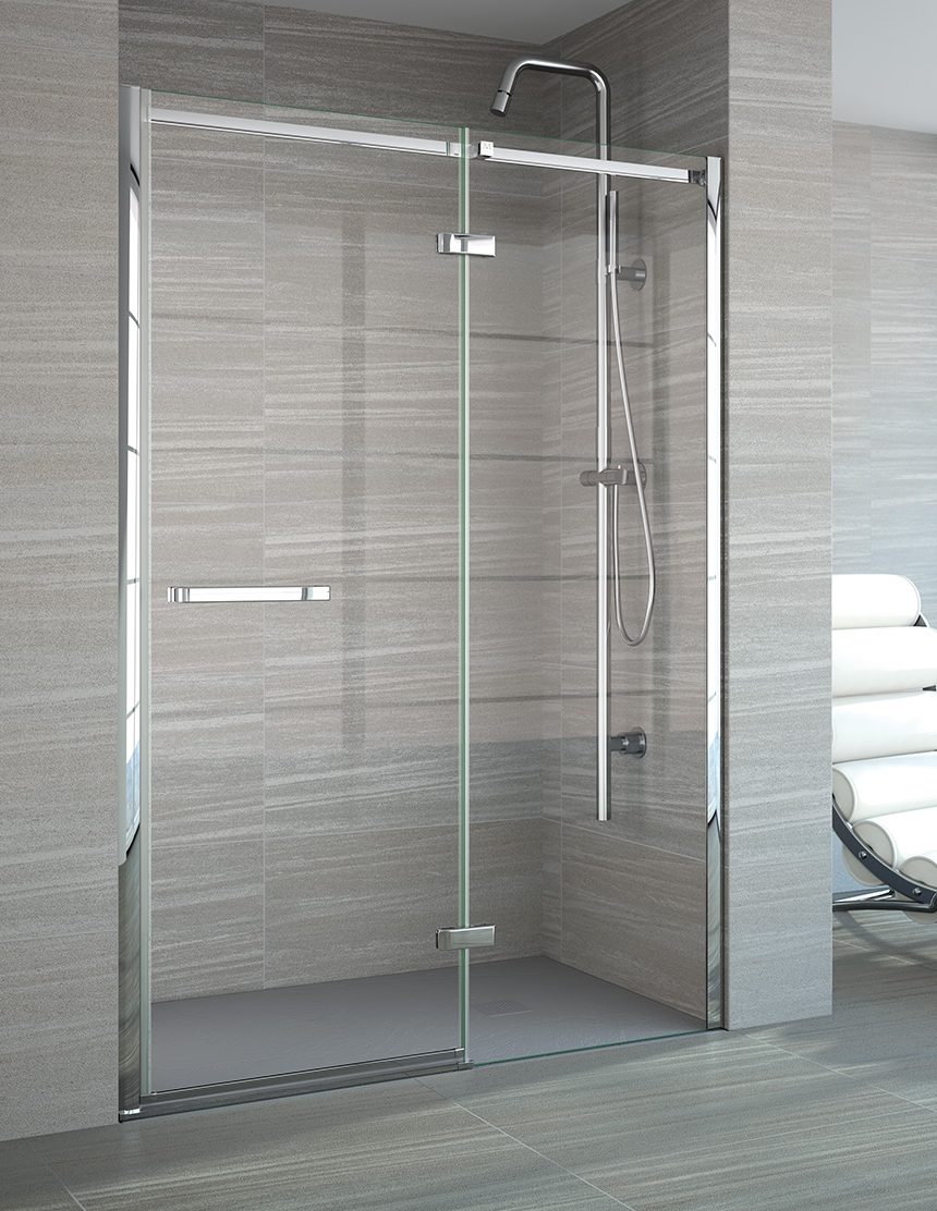 Merlyn 8 Series Frameless Hinge & Inline In Recess Shower Door