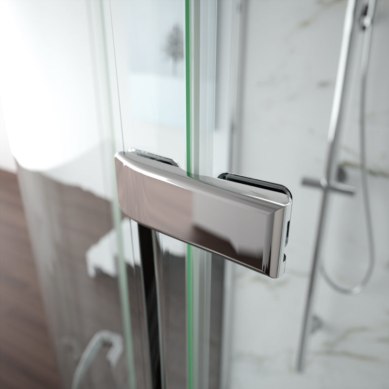 Merlyn 8 Series Frameless Offset Quadrant Single Shower Door