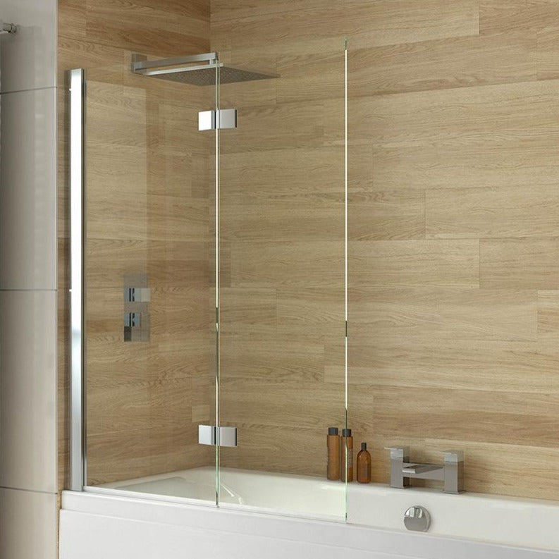 iBATH8 Two Panel Hinged Bath Screen 900 x 1500mm