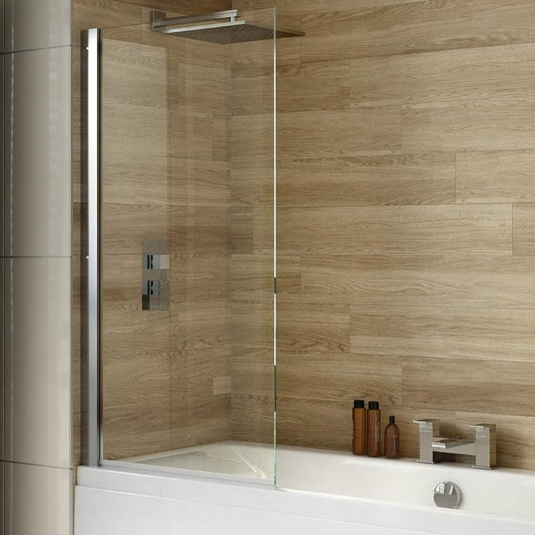 iBATH8 Square Top Hinged Bath Screen 800 x 1500mm