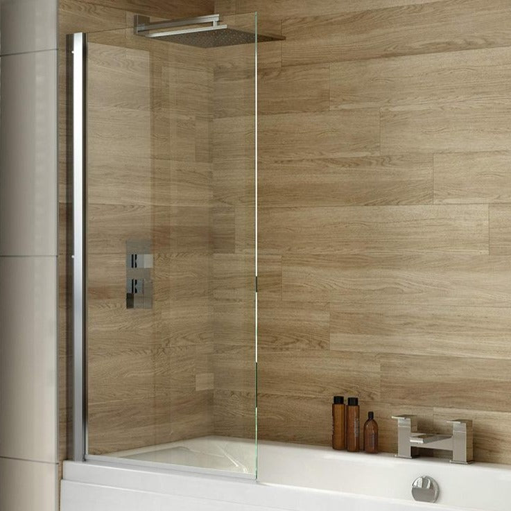 iBATH6 Square Top Hinged Bath Screen 800 x 1500mm