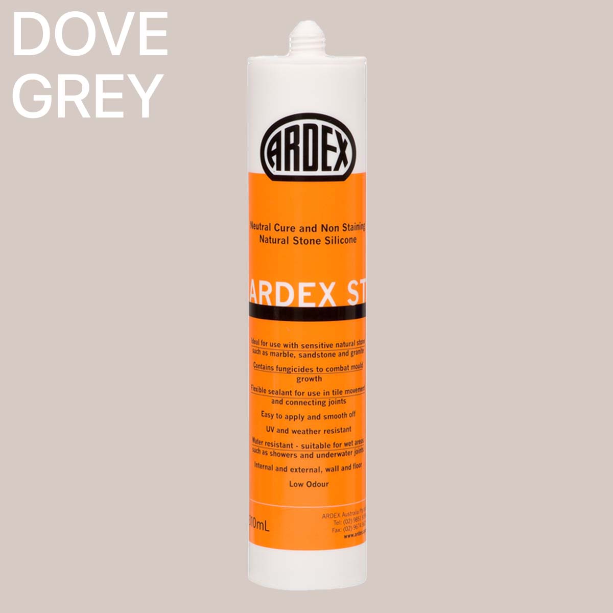 Ardex ST Elastic Anti-Mould Natural Stone Silicone Sealant For Walls and Floors - 310ml