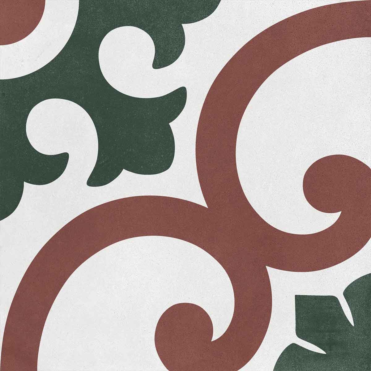 Aruba Dahlia Pattern Porcelain Tile 22.3 x 22.3cm Matt