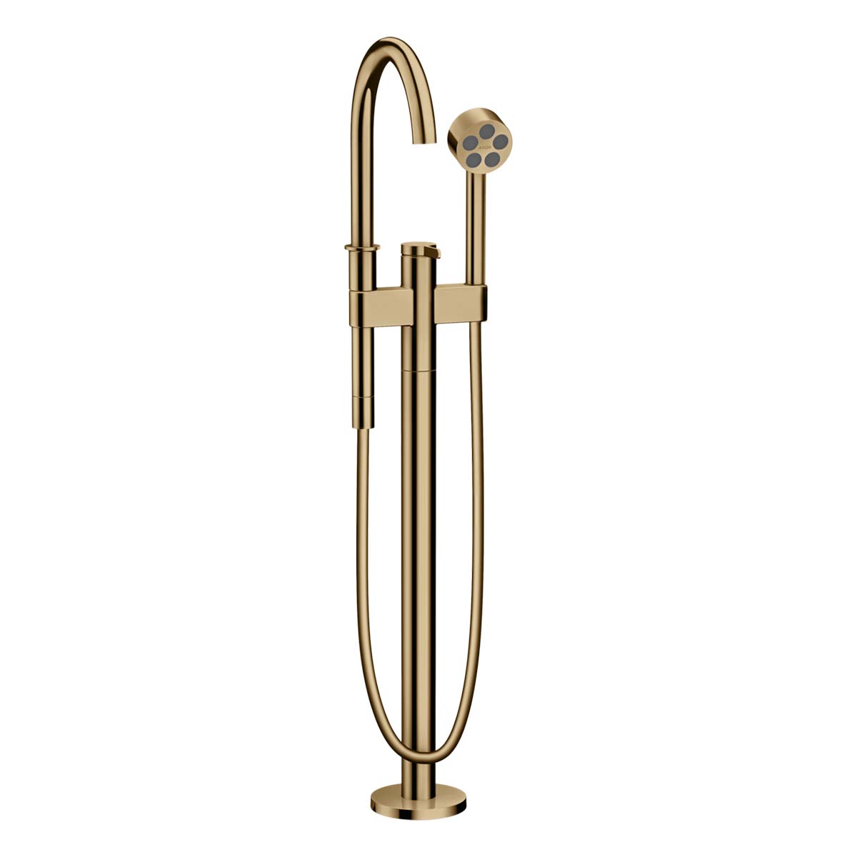 Axor One Floorstanding Bath Shower Mixer With Handset Polished Bronze