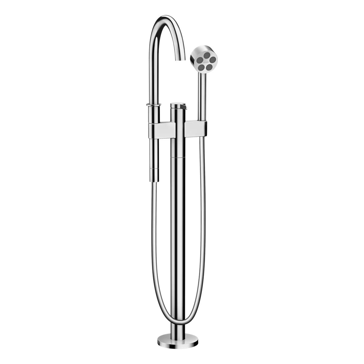 Axor One Floorstanding Bath Shower Mixer With Handset Polished Chrome