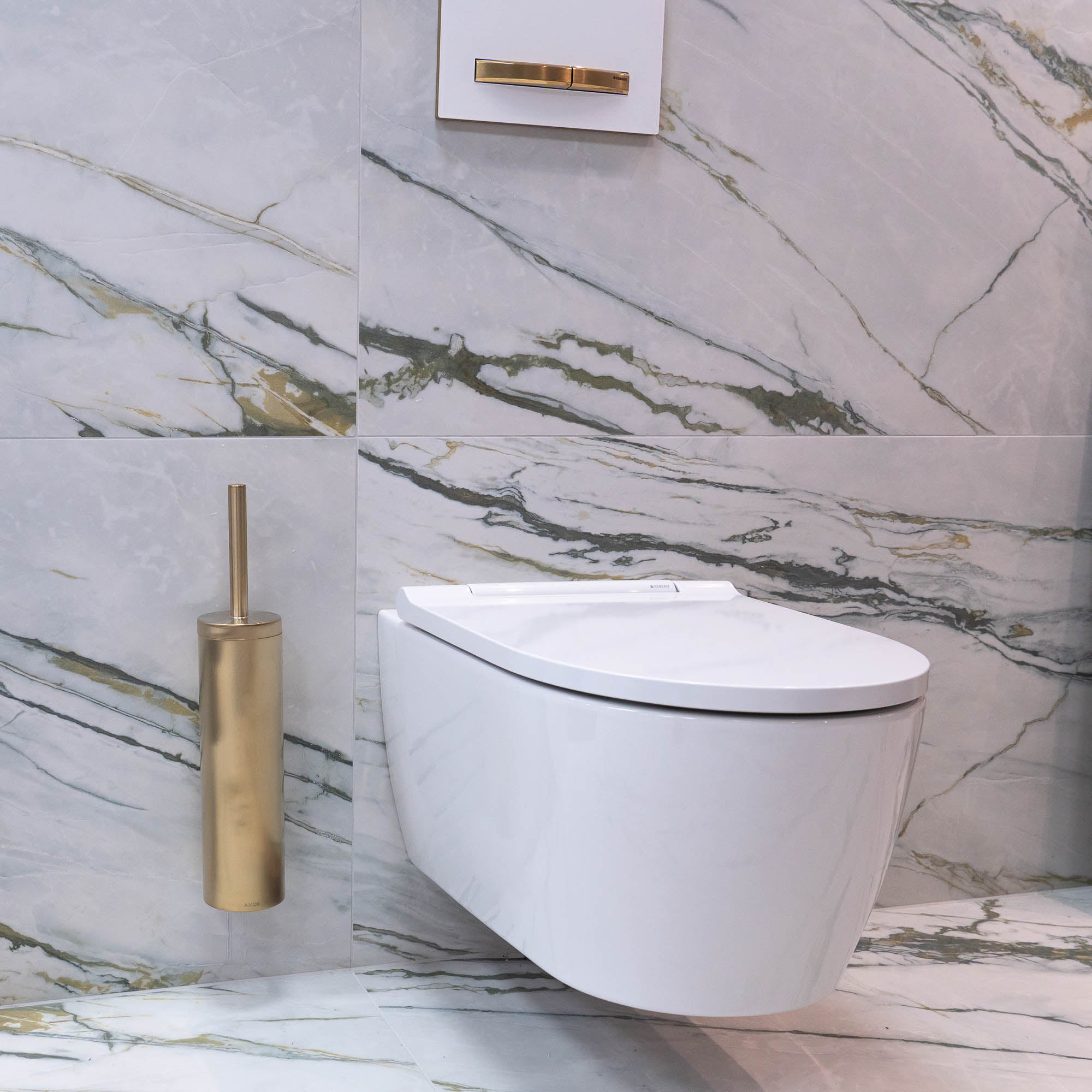 Axor Universal Circular Toilet Brush Holder Brushed Bronze