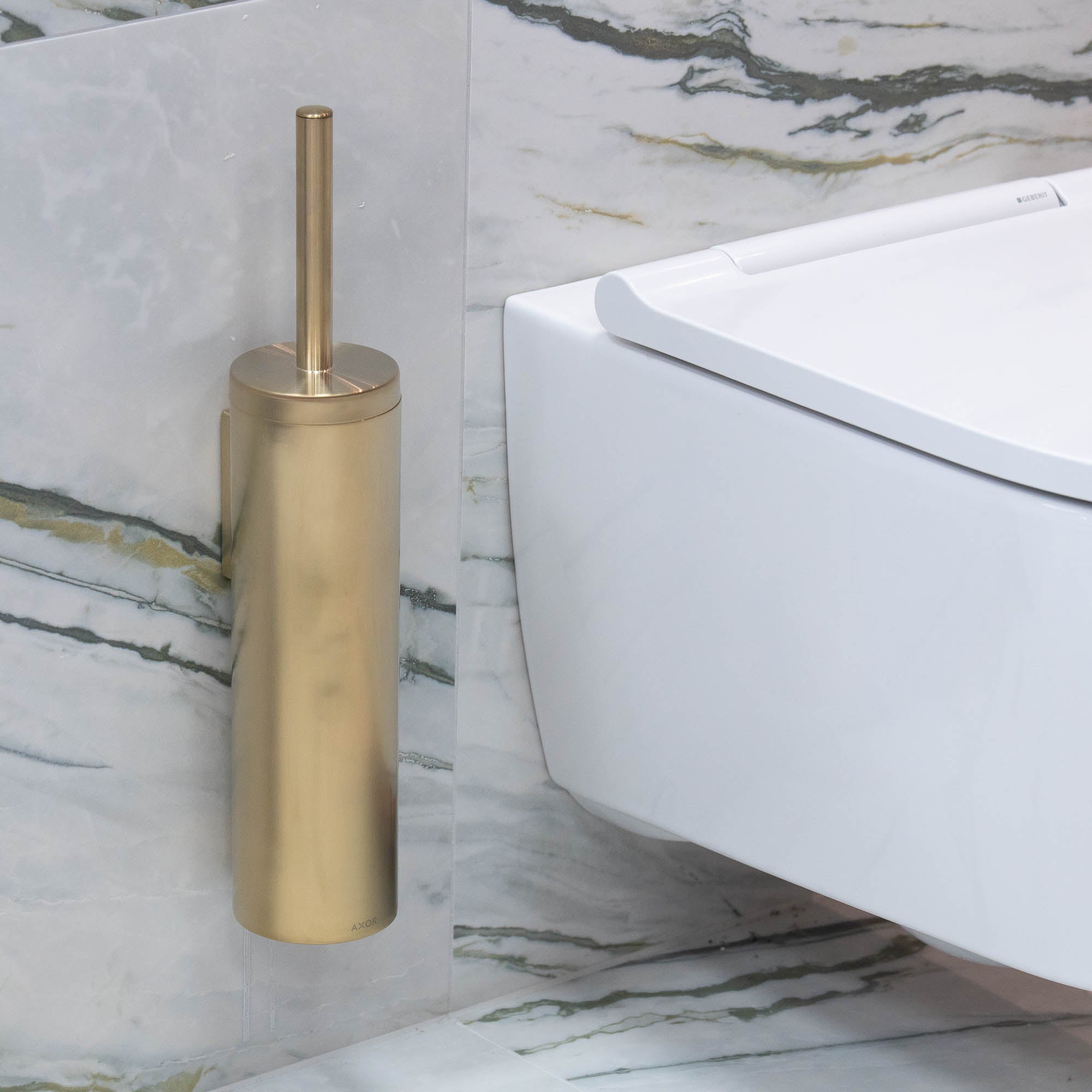 Axor Universal Circular Toilet Brush Holder Brushed Bronze