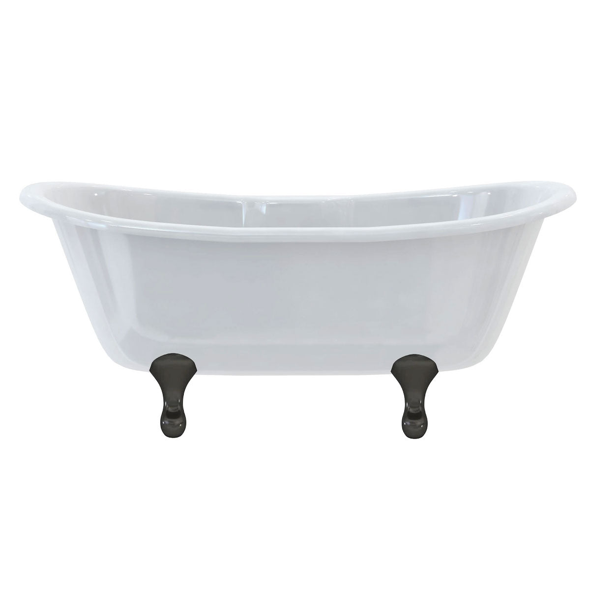 Burlington Bateau Doubled Ended Freestanding Bath Standard Classical Black Deluxe Bathrooms Ireland