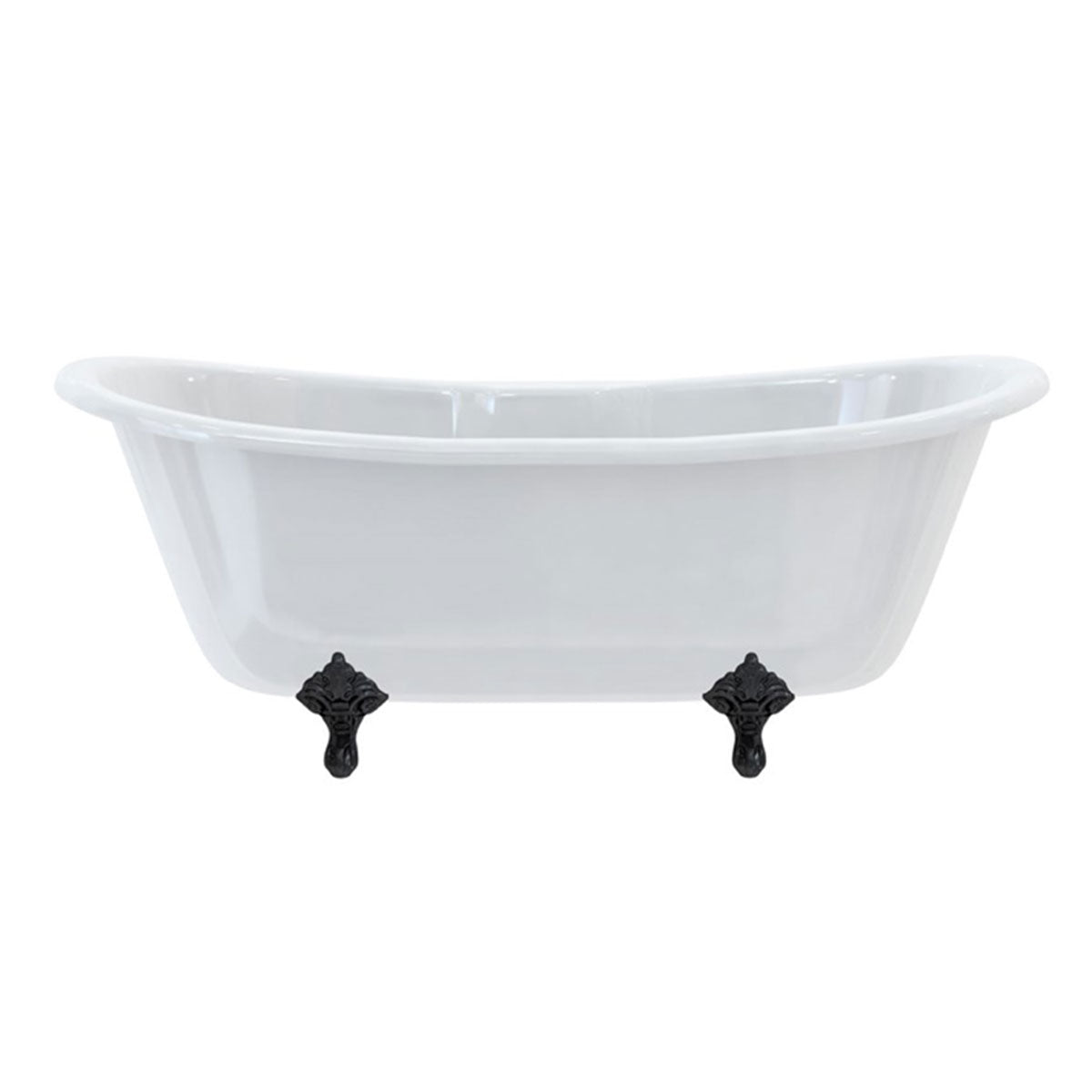 Burlington Bateau Double-Ended 1700mm Bath Traditional Black Feet Deluxe Bathrooms Ireland