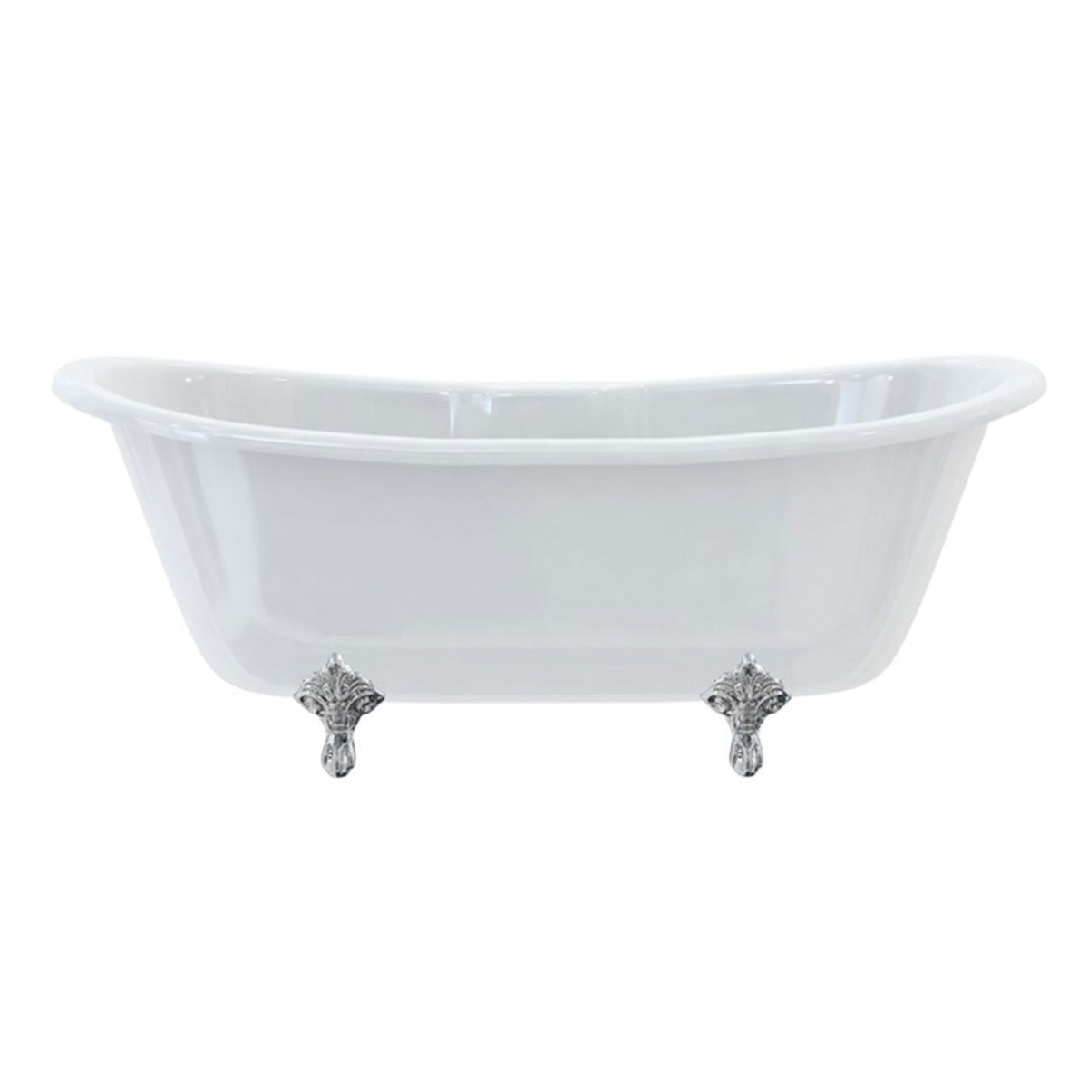 Burlington Bateau Double-Ended 1700mm Bath Traditional Chrome Feet Deluxe Bathrooms Ireland