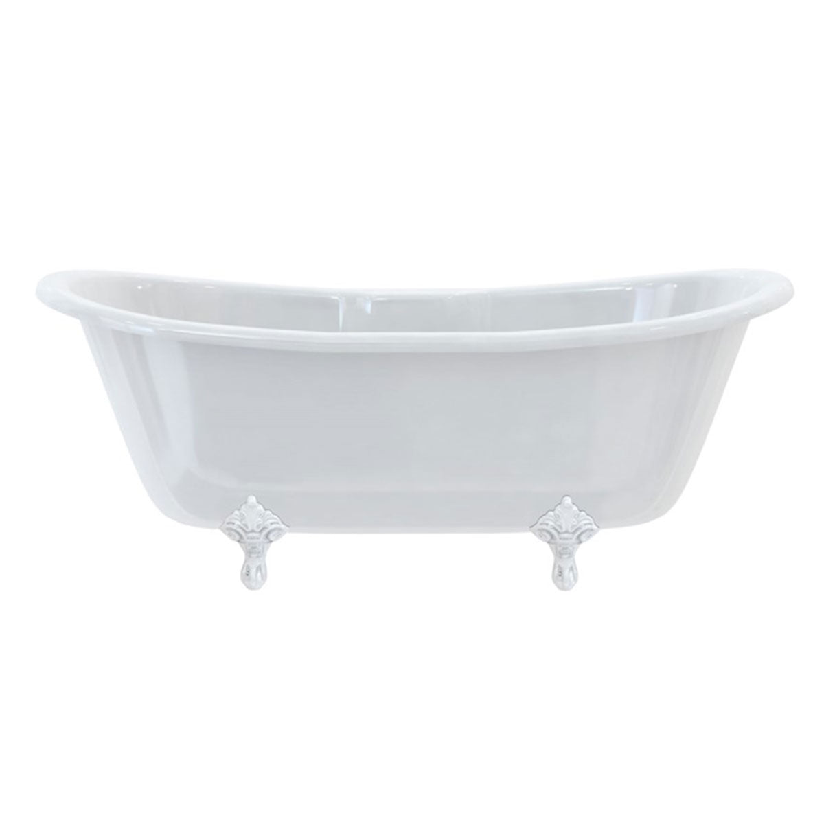 Burlington Bateau Double-Ended 1700mm Bath Traditional White Feet Deluxe Bathrooms Ireland