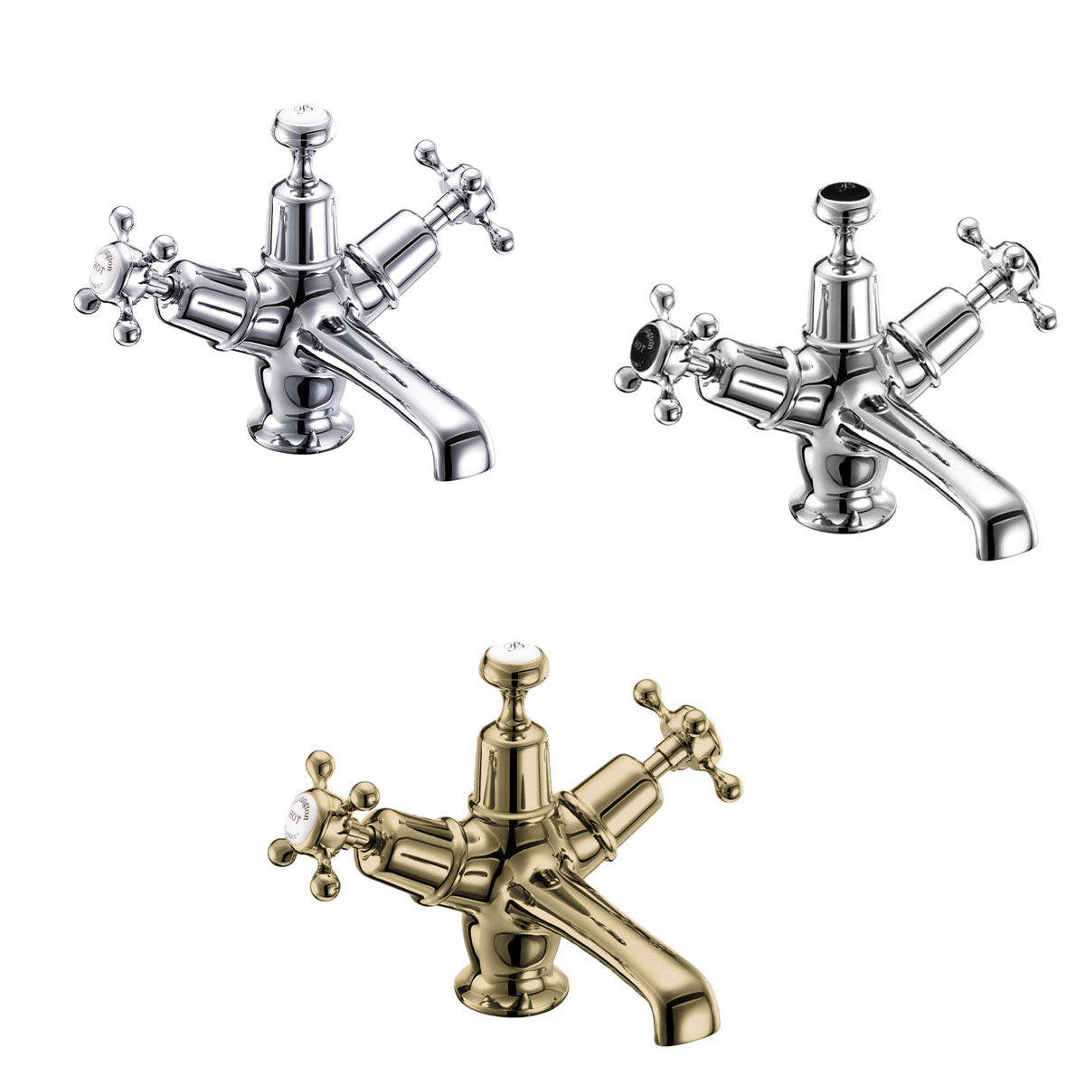 Burlington Claremont Basin Mixer With High Central Indice With Click Clack Waste Range Deluxe Bathrooms Ireland