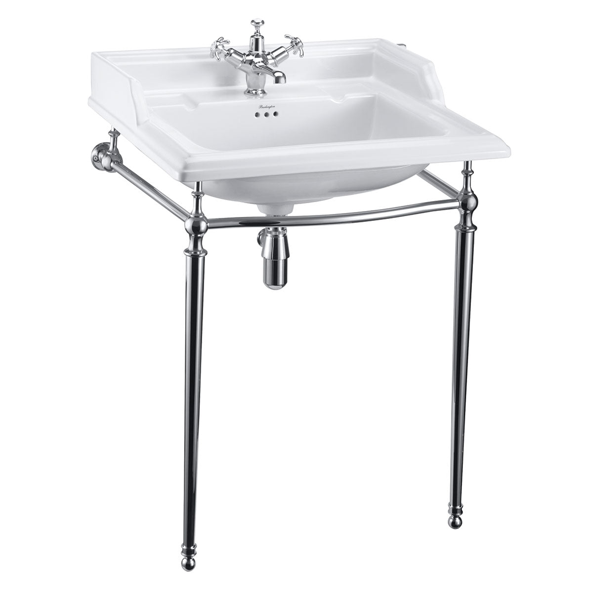 Burlington Classic 650 Rectangular Basin With Washstand Chrome Deluxe Bathrooms Ireland