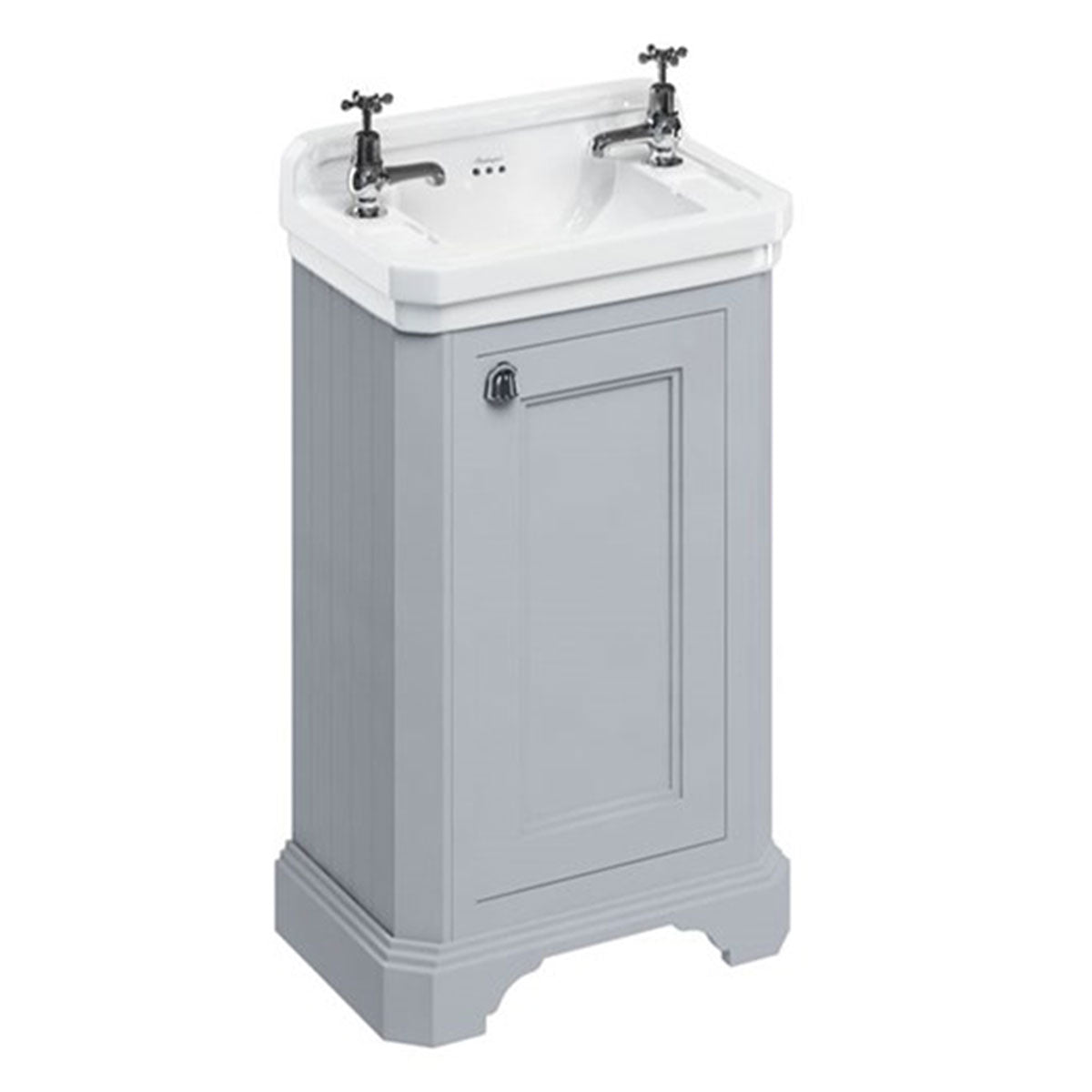Burlington Edwardian 510 Freestanding Cloakroom Vanity Unit With Rectangular Basin Deluxe Bathrooms Ireland