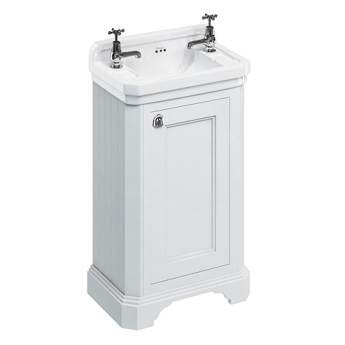 Burlington Edwardian 510 Freestanding Cloakroom Vanity Unit With Rectangular Basin Deluxe Bathrooms Ireland