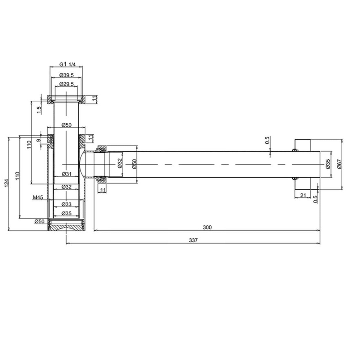 Burlington Flat Bottom Basin Bottle Trap Diagram Deluxe Bathrooms Ireland