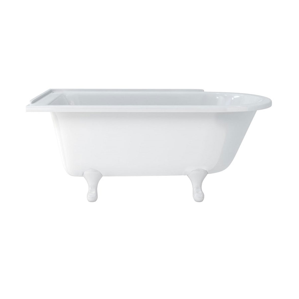 Burlington Hampton Left 1500mm Classical Feet White Deluxe Bathrooms Ireland