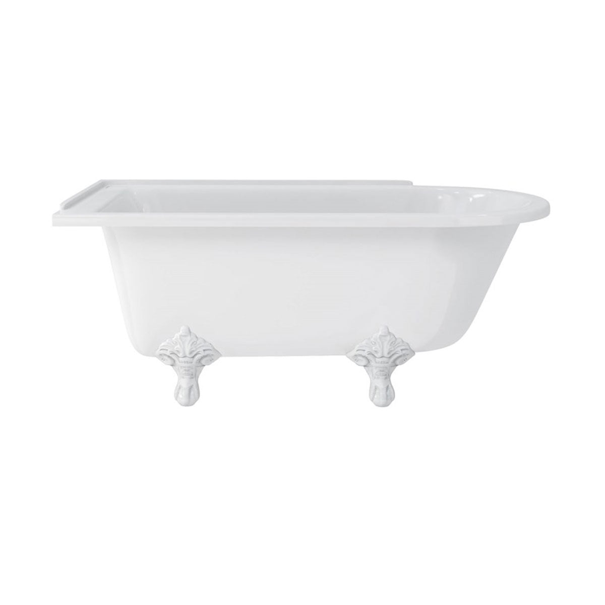 Burlington Hampton Left 1500mm Traditional Feet White Deluxe Bathrooms Ireland