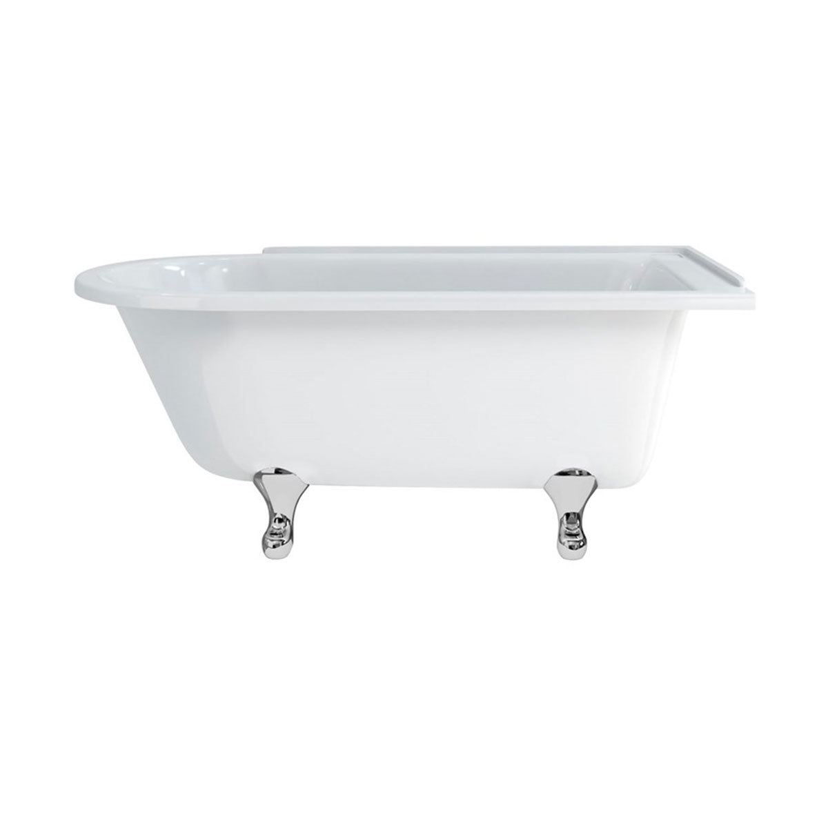 Burlington Hampton Right 1500mm Classical Feet Chrome Deluxe Bathrooms Ireland