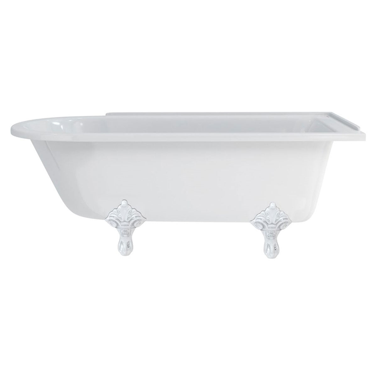 Burlington Hampton Right 1700mm Traditional Feet White Deluxe Bathrooms Ireland