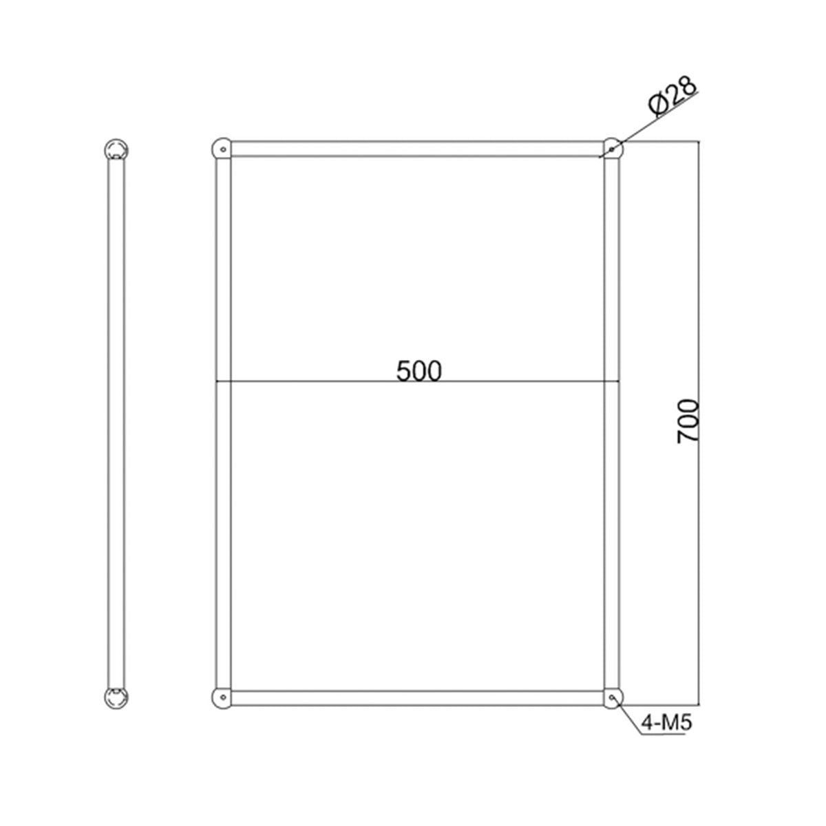 Burlington Rectangular Mirror Diagram Deluxe Bathrooms Ireland