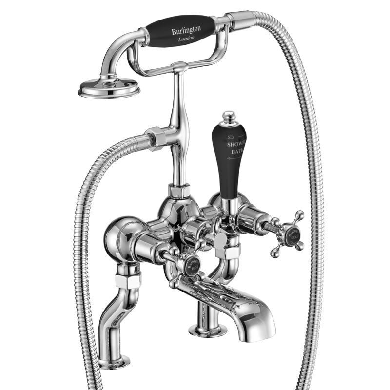 Burlington Claremont Deck Mounted Bath Shower Mixer With S Adjuster Deluxe Bathrooms Ireland