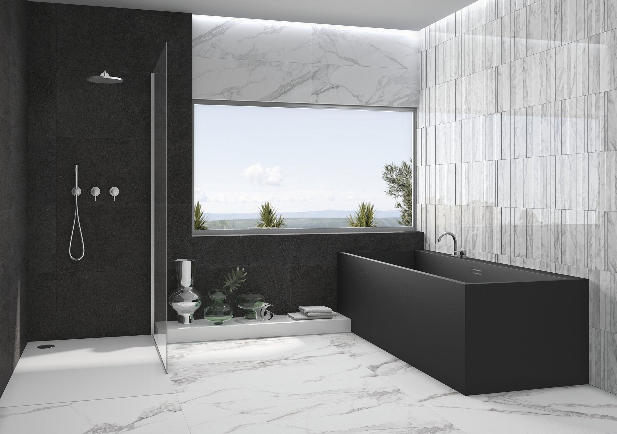 Torano Bianco Marble Effect Tile Natural Matt 60x120cm