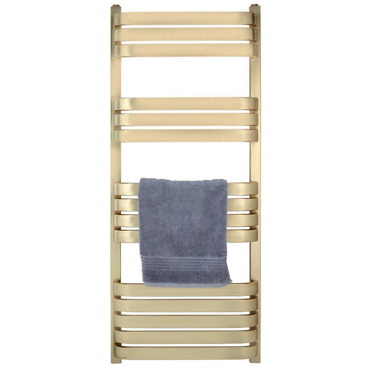 Camden Brushed Brass Heated Towel Rail 1200x500mm