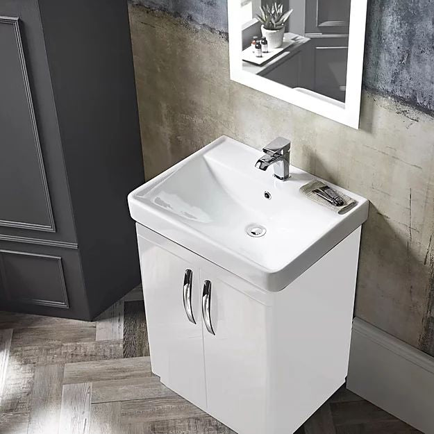 Compass Floor Standing Vanity Unit With Deep Basin