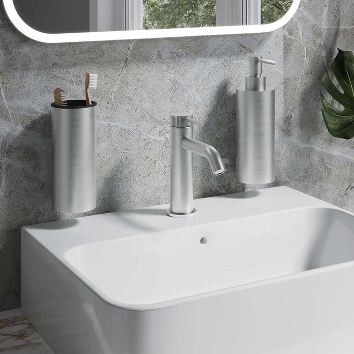 Crosswater 3ONE6 Tumbler Holder 316 Stainless Steel Lifestyle