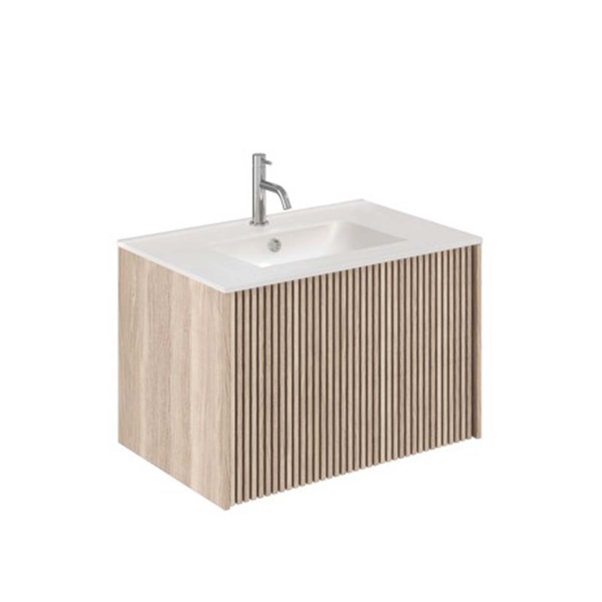 Crosswater Limit 1-Drawer Wall Hung Vanity Unit With Ceramic Basin