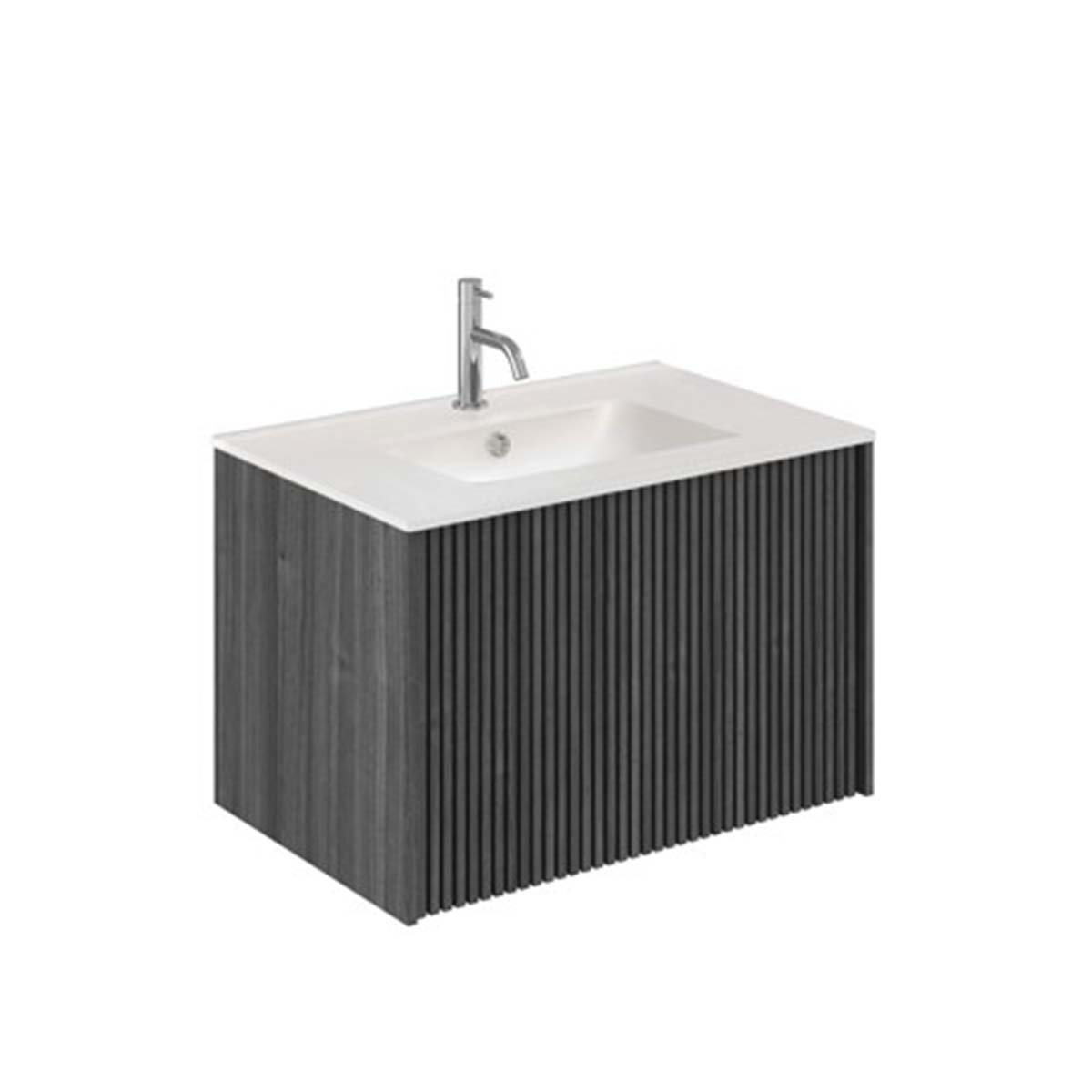 Crosswater Limit 1-Drawer Wall Hung Vanity Unit With Ceramic Basin