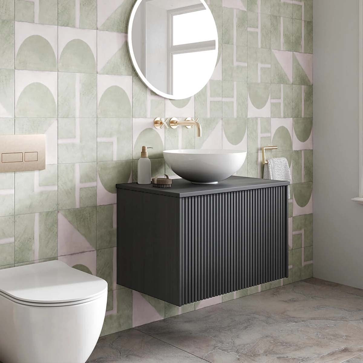 Crosswater Limit 700mm Single Drawer Wall Hung Vanity Unit With Worktop Steelwood Lifestyle