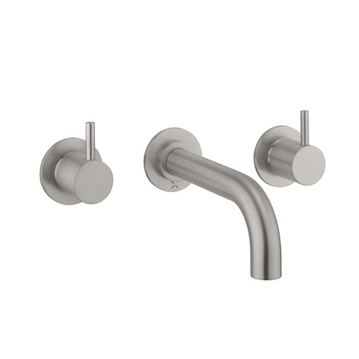Crosswater MPRO 3 Hole Wall Mounted Bath Mixer Brushed Stainless Steel