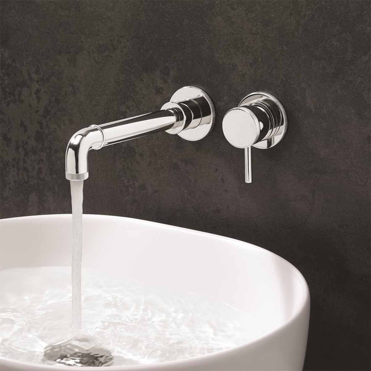 Crosswater MPRO Industrial Basin 2 Hole Set Tap Chrome Lifestyle