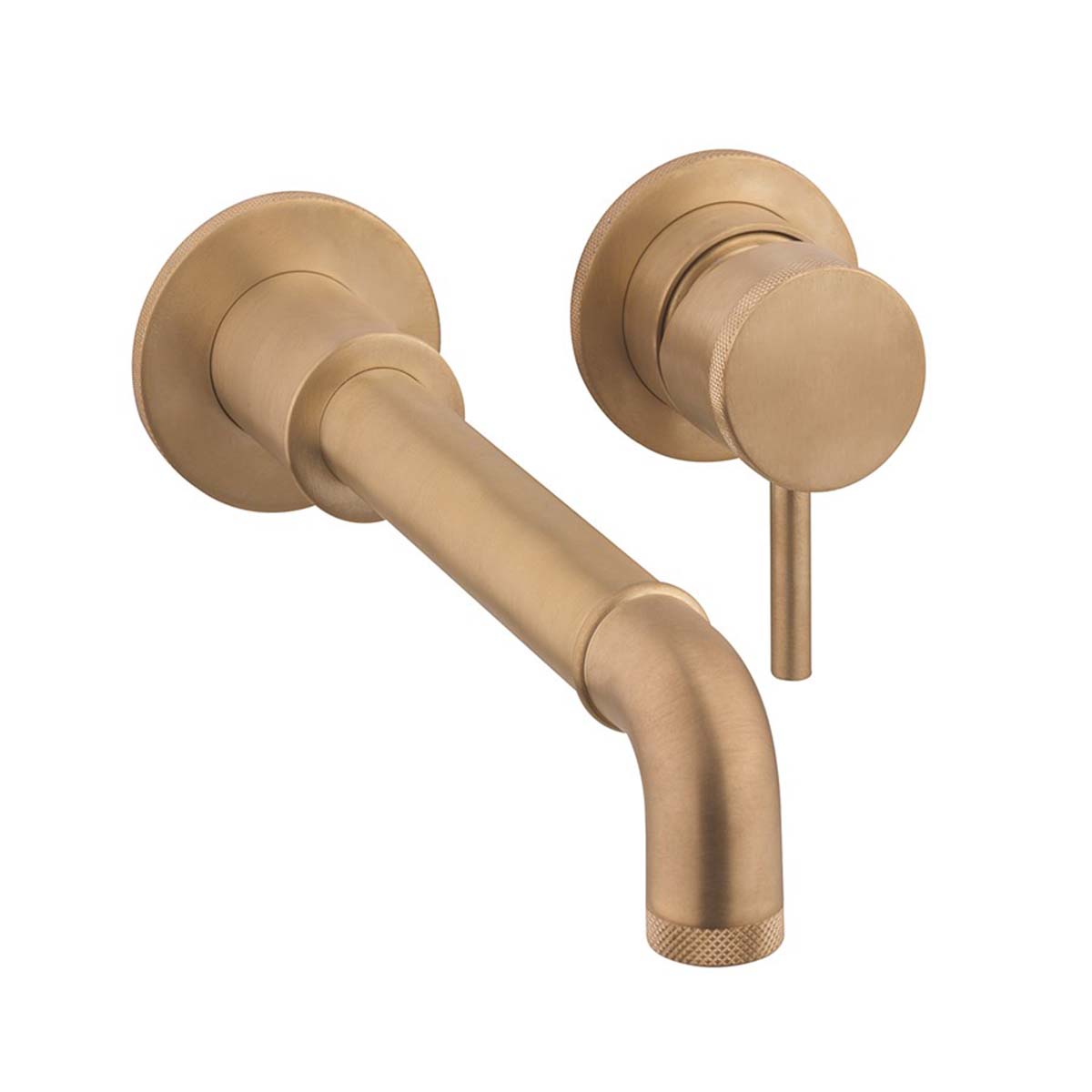 Crosswater MPRO Industrial Basin 2 Hole Set Tap Unlacquered Brass