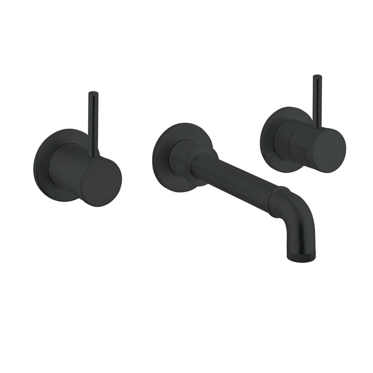 Crosswater MPRO Industrial Basin 3 Hole Wall Set Tap Carbon Black