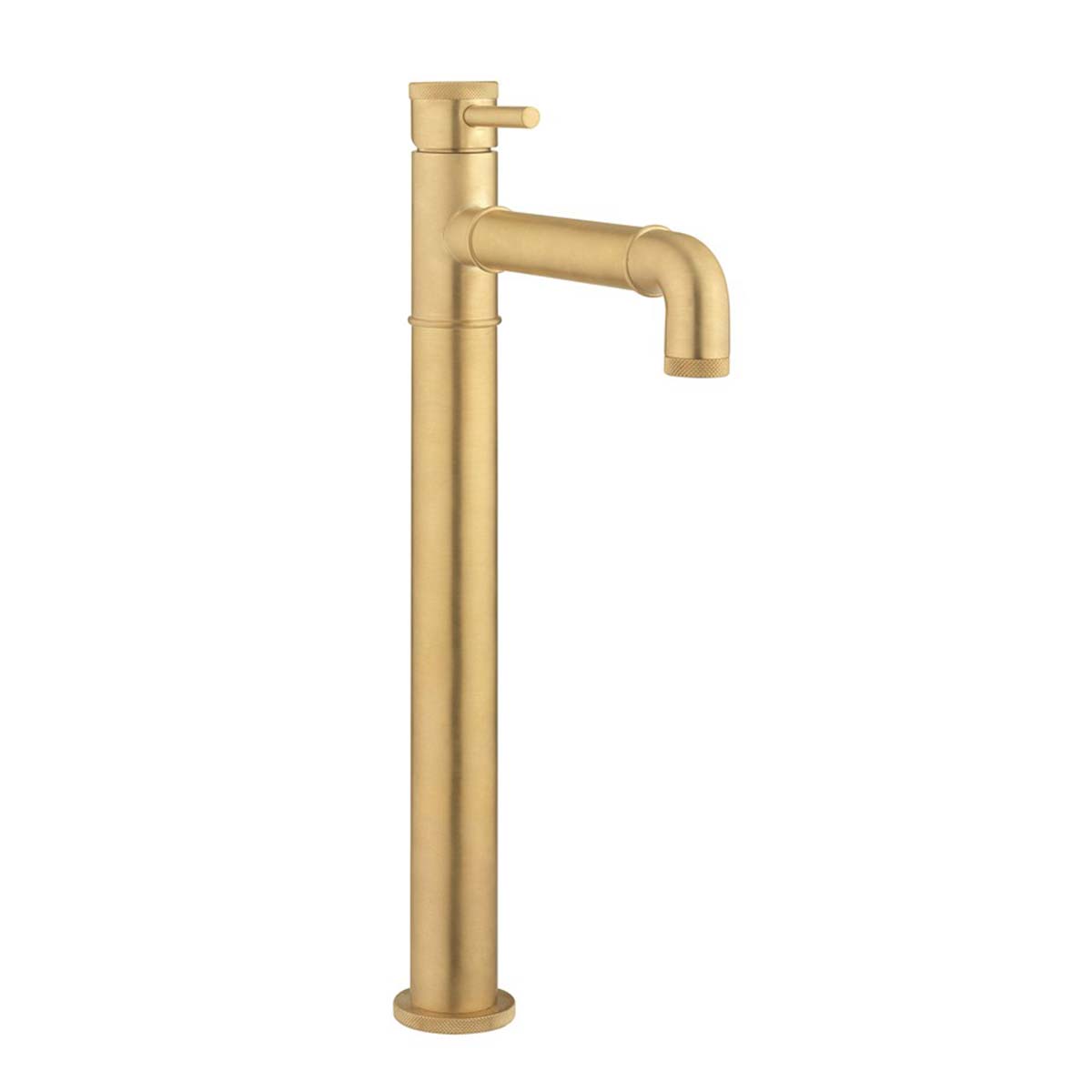 Crosswater MPRO Industrial Basin Tall Mono Mixer Tap Unlacquered Brass