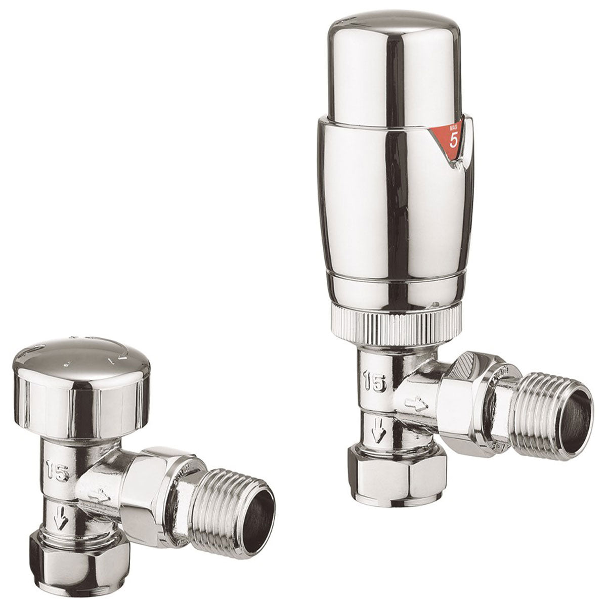 Crosswater Pier Thermostatic Angled Valve Chrome
