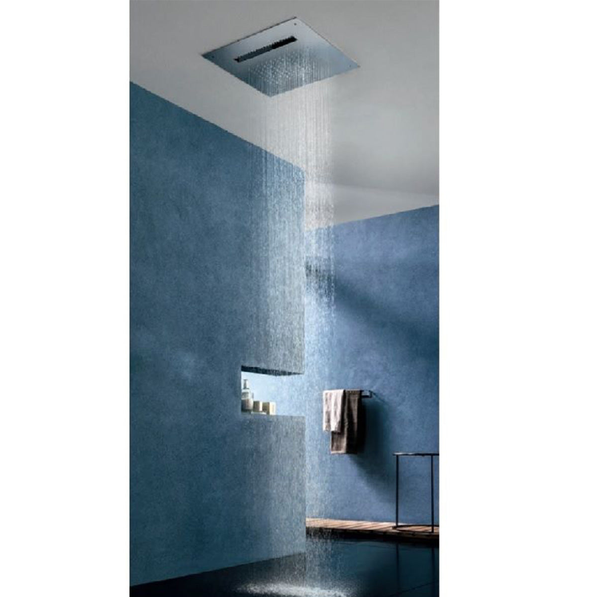 Crosswater Revive Wire Recessed Shower Head Chrome Rainfall Spray